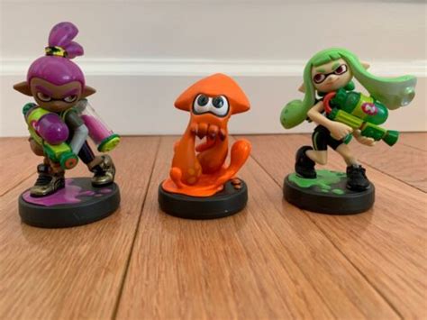 Amiibo Splatoon Pack Green Inkling Girl Purple Inkling Boy Orange