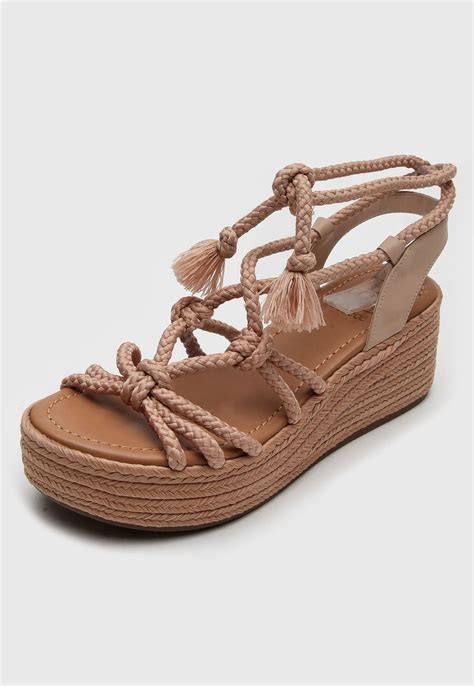 Sandália Bebecê Corda Nude Compre Agora Dafiti Brasil