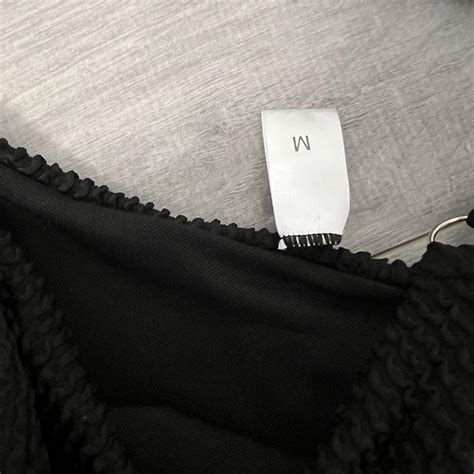 Black Crinkle Bikini Set Depop