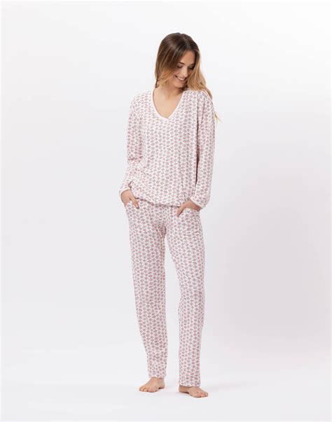 Pyjama En Coton AURORE 802 Multico Lingerie Le Chat