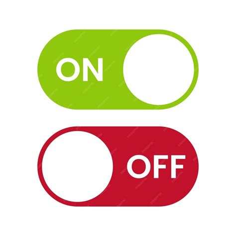 Premium Vector | Buttons on and off vector