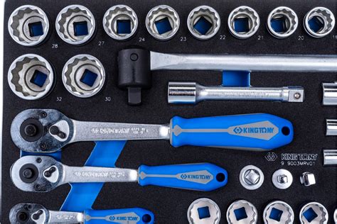 Набор торцевых головок 1/4"&3/8"&1/2" с принадлежностями, ложемент, 103 ...