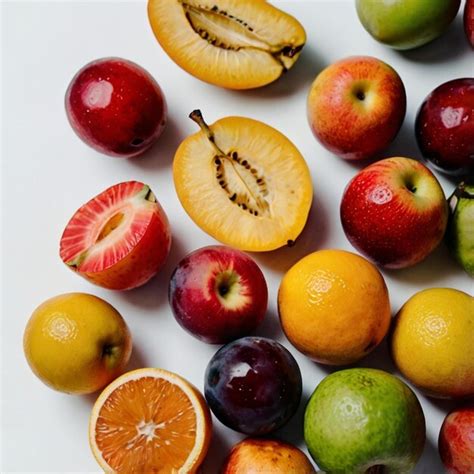 Peach Guava Passion Fruit Splash Premium Ai Generated Image