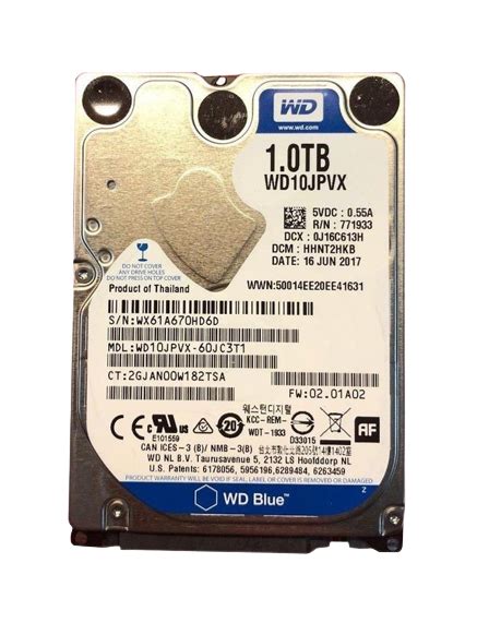 WD10JPVX-60JC3T1 Western Digital 1TB SATA Blue Hard Drive Review ...