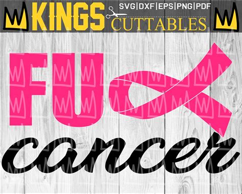 Fuck Cancer Svg Breast Cancer Svg Breast Cancer Awareness Etsy