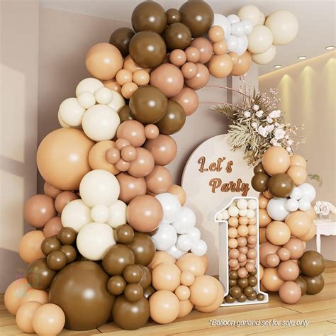 Pe As Conjunto De Guirlanda De Bal O Marrom Retr C Qui Marfim Nude Arco De Bal O Para