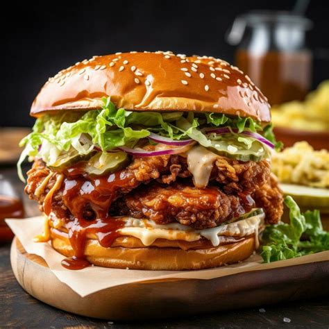 Crispy and golden fried chicken sandwich 29607779 Stock Photo at Vecteezy