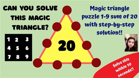 Can You Solve This Magic Triangle Magic Triangle Puzzle Sum Of