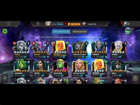 Los mejores personajes MCOC la mayoría los ocupas si quieres subir en