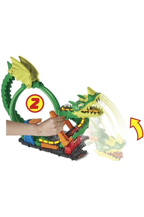 Hotwhells Hot Wheels Ejderhayla Mücadele Pisti Oyun Seti 1 Adet Hot Wheels Oyuncak Araba Dahil