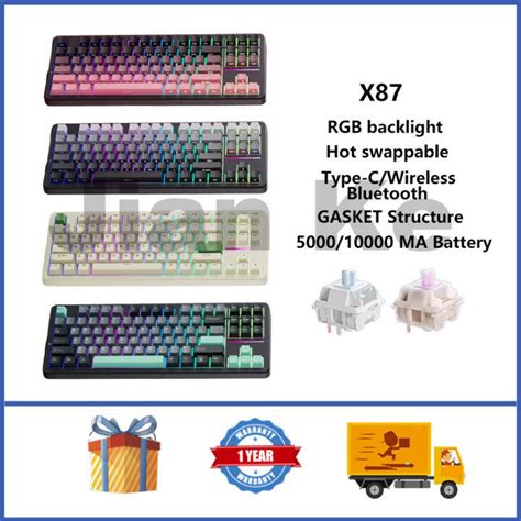 Eweadn X Wireless Mechanical Keyboard Hot Swappable Rgb Gasket Custom Gaming Keyboard