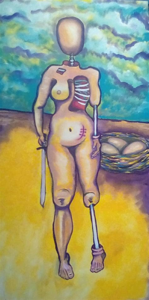 Original Oil Painting Surreal Nude Motherhood Modern Strange Etsy