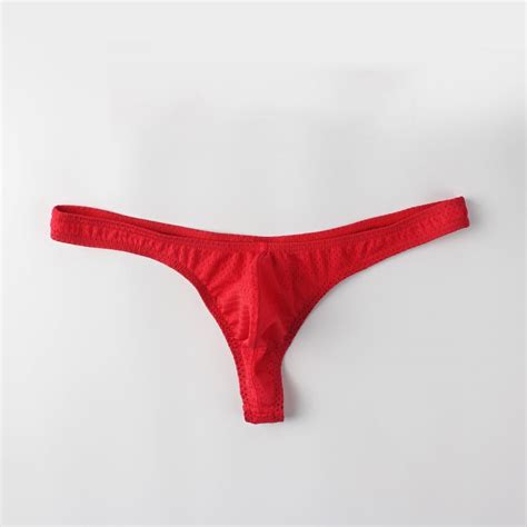 Nylon Sexy Underwear Men Bikini Thong Mesh Breathable Gay Jockstrap Transparent Mens Thongs