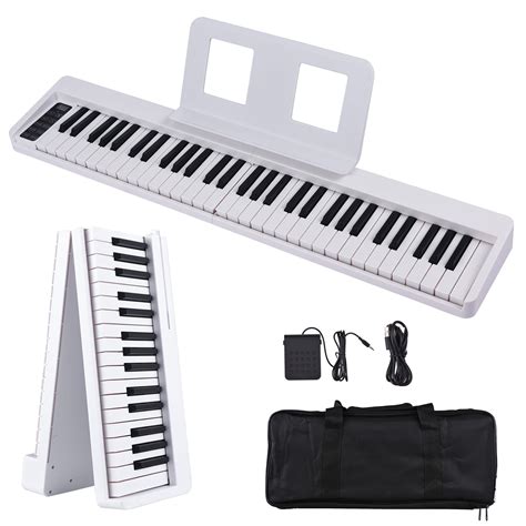 Eccomum 61 Key Foldable Digital Piano With Semi Weighted Keys Music