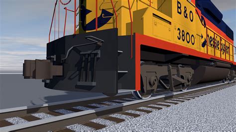 Train Engine Emd Gp38 Chessie System 3d Model 7 Blend 3ds C4d