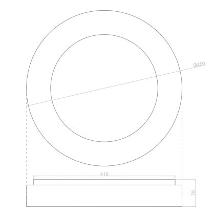 Plaf N Decorativo Circular Bagel Con Led Perimetral De W Dimmerizable