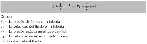 Tubo Pitot En Sistemas De Vapor Cómo Aplicar El Teorema De Bernoulli