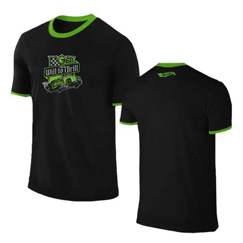 Playera Cuello Redondo Combinada Para Hombre Hot Wheels Will To Thrill Playeras