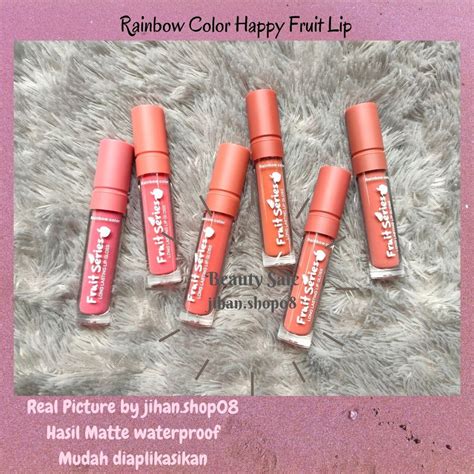 Jual Promo New Product Rainbow Color Lip Gloss Matte Warna Seri Nude Lip Gloss Matte Warna
