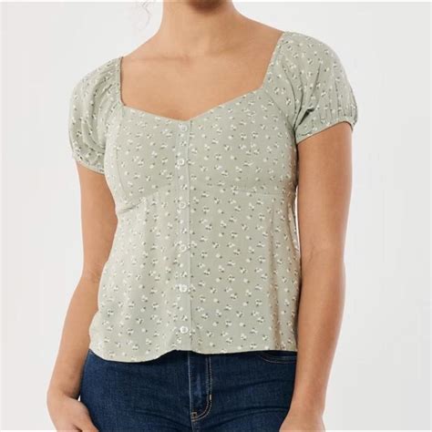 hollister babydoll top | size medium - brand new... - Depop