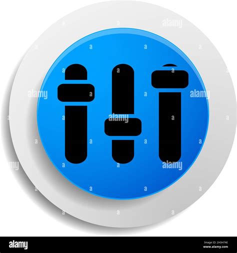 Adjuster Slider Tuner Fader Bars With Levers Knobs Stock Vector