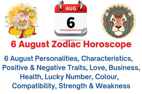 August 6th Zodiac Birthday Personality