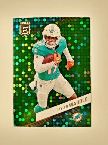 Panini Donruss Elite Green Disco Jaylen Waddle Ebay