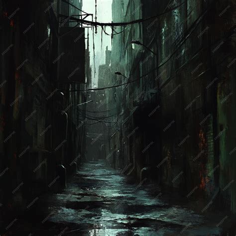 Zombieinfested city alleyways filled with shadows and lurking dangers