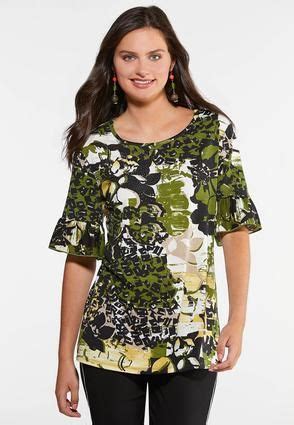 Cato Fashions Embellished Green Floral Top Catofashions Floral Tops