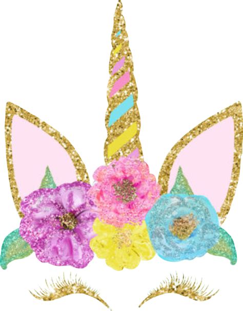 Glitter Unicorn Face Png Clipart Full Size Clipart 892981 Pinclipart