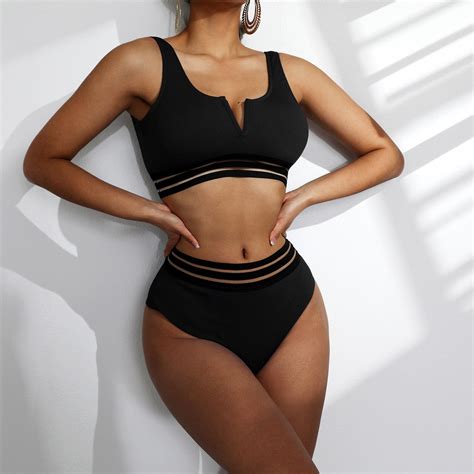 Idall Bikini Sets Bathing Suit Women Bandeau Padded Push Up Swimsuit Swimwear Beachwear Swimwear