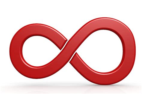Premium Photo Red Infinity Symbol