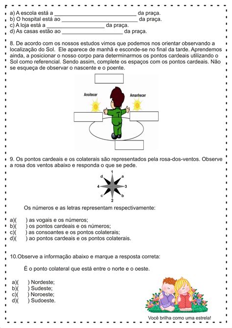 Atividades Pontos Cardeais E Colaterais 4 Ano RETOEDU