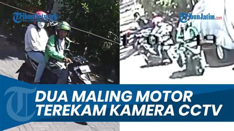 TEREKAM CCTV Nyamar Sebagai Ojol Dua Maling Motor Satroni Klinik Hewan