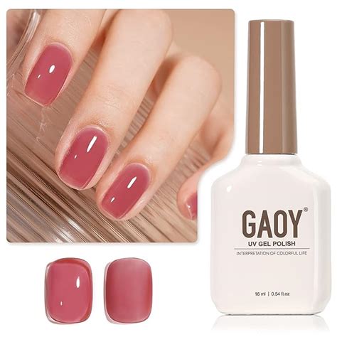 Amazon GAOY Jelly Nude Gel Nail Polish Ml Sheer Nautral Gel Polish UV Light Cure For