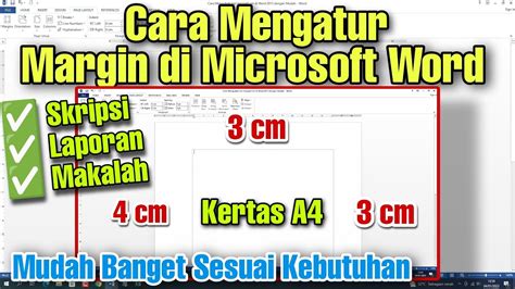 Cara Mengatur Margin Di Word 2013 Ukuran 4333 Untuk Skripsi Makalah