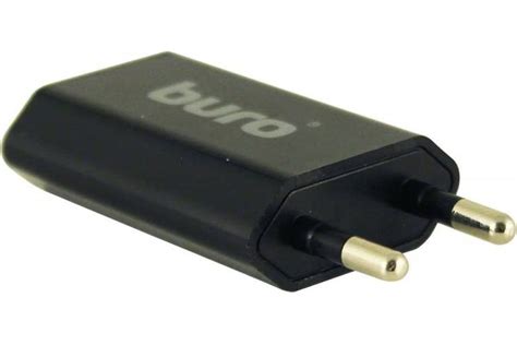 Универсальное сетевое зарядное устройство BURO TJ-164b 5W 1A USB черный ...