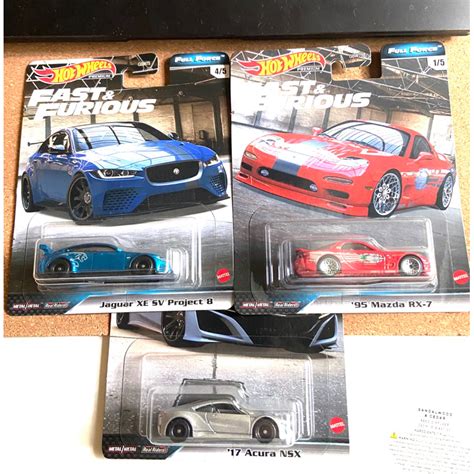 風火輪 hot wheels 玩命關頭 fast 95 jaguar Mazda rx 7膠胎 17Acura 蝦皮購物