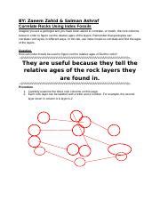 Ch Lab Correlate Rocks Using Index Fossils Docx By Zaeem Zahid