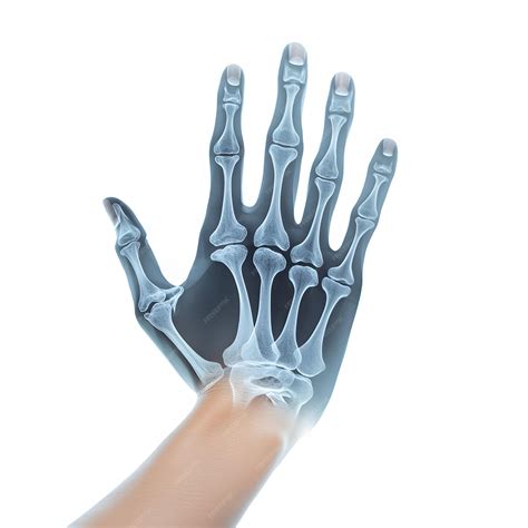 Traumatologist examines xray of patient hand fracture sprain and pain