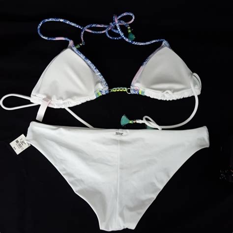 Victoria S Secret Swim New Vs White Medium Bikini Set Poshmark