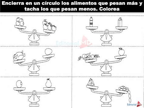 Hojas De Trabajo Para Medir El Peso Para El Segundo Grado
