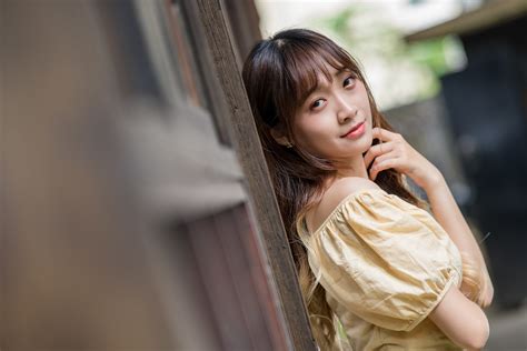 Asian 4K Depth Of Field Brown Eyes Woman Model Brunette HD Wallpaper Rare Gallery