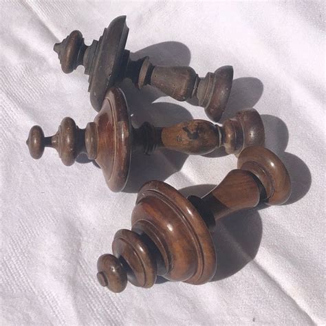 French Turned Wooden Finials Etsy