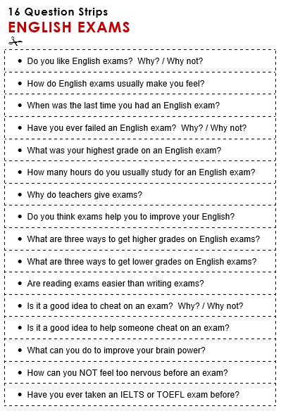 english exams   topics