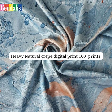 Crepe Silk Floral Digital Printed Fabrics Width And Width