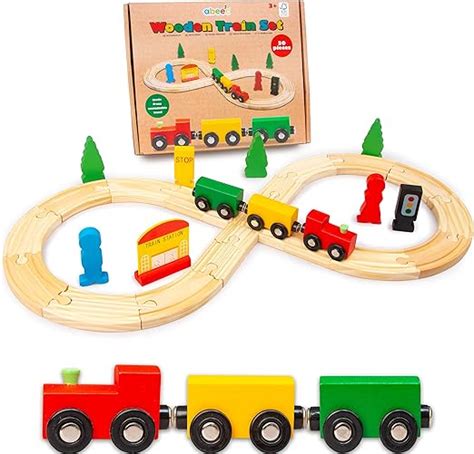 Abeec Wooden Train Set Wooden Toys Wooden Train Track Train Sets