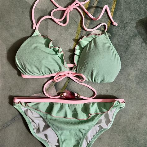 Japanese Bikini Set With Frilly Details From Liz Depop