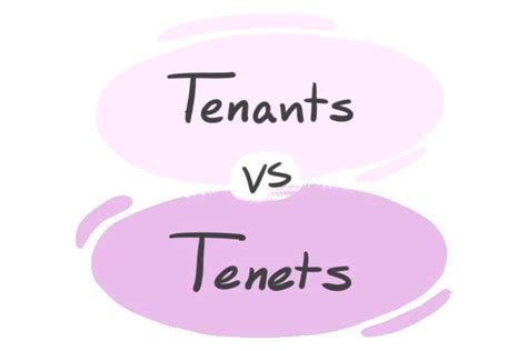 Tenants Vs Tenets In English Langeek