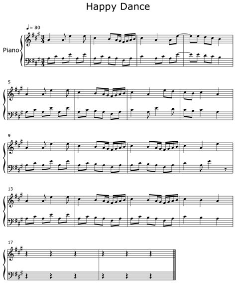 Happy Dance Sheet Music For Piano